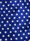 1 Yard White Star Charmeuse Satin Fabric Royal Blue Background Shiny Non Stretch Polyester 60 Inch Width